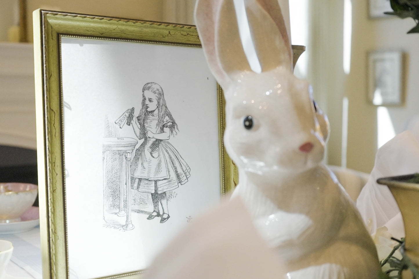 Framed alice in wonderland ilustrations