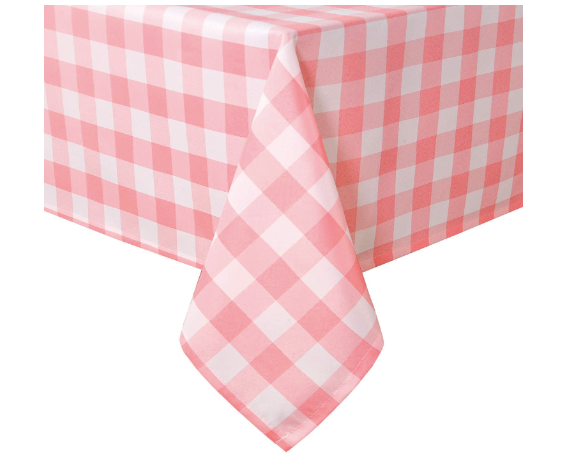 Pink Buffalo Plaid Tablecloth Rental